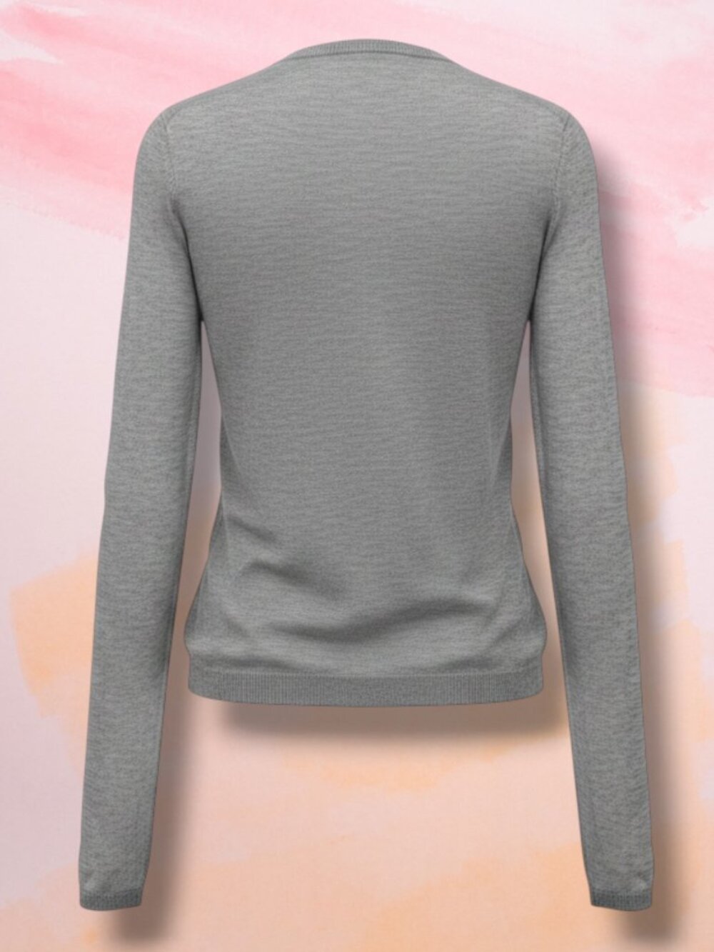 Zara Knit Heather Gray Long Sleeve Sweater S - Picture 3 of 3